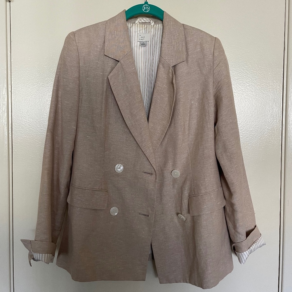 A New Day Women's Slim Fit Cream Blazer
